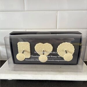 Williams Sonoma Cream Thumbprint Cookie Stamp Set
